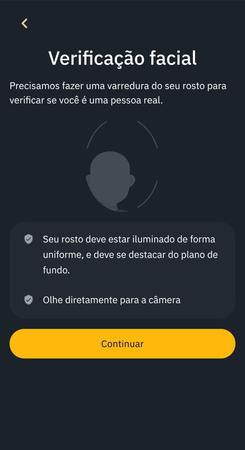 Tela de verificação facial da Betfair solicitando que o usuário posicione o rosto para escaneamento. A mensagem orienta a manter o rosto bem iluminado e olhar diretamente para a câmera