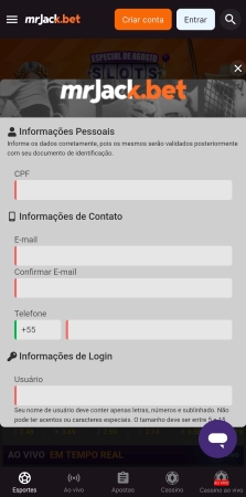 Mr.Jack bet cadastro