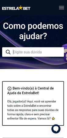 Central de Ajuda na plataforma Estrela Bet