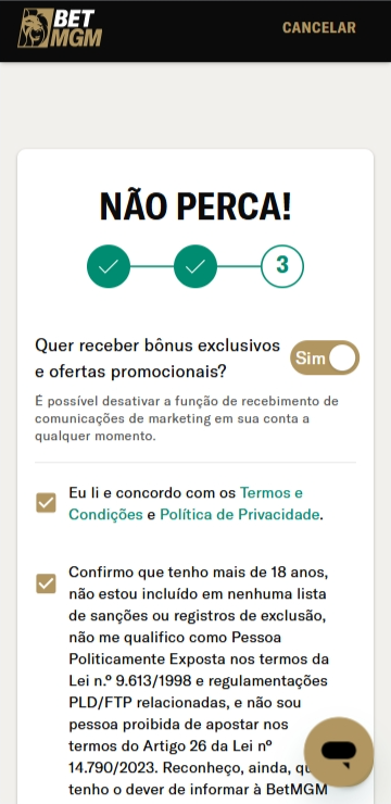 BetMGM cadastro brasil