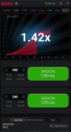 Jogo Aviator com gráfico de multiplicador e opções de aposta simultânea