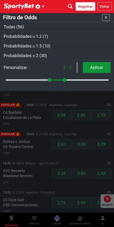 SportyBet_Filtro de Od