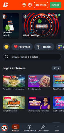 Página de jogos de cassino da casa de apostas Betano que oferecem pagamento por pix