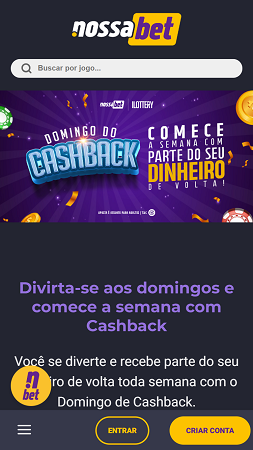 NossaBet Domingo de Cashback