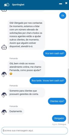 Chat ao vivo do Sportingbet app