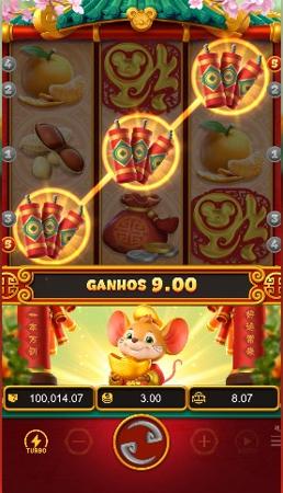 Linhas pagadoras no slot online Fortune Mouse