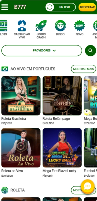 Brazino 777 cassino ao vivo