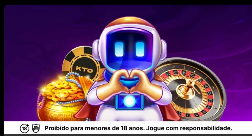 Banner da promoção Cashback a cada rodada na KTO com o personagem principal do Spaceman