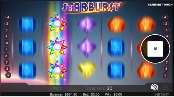 Símbolo sticky wild no slot Starbust