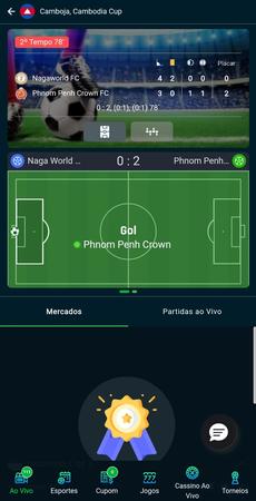 Tela com estatísticas ao vivo no site da casa de apostas SeuBet exibindo em tempo real o que ocorre em campo