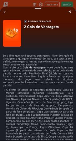 Tela da casa de apostas com pagamento antecipado 2 gols Betano. Oferta válida para apostas no resultado final
