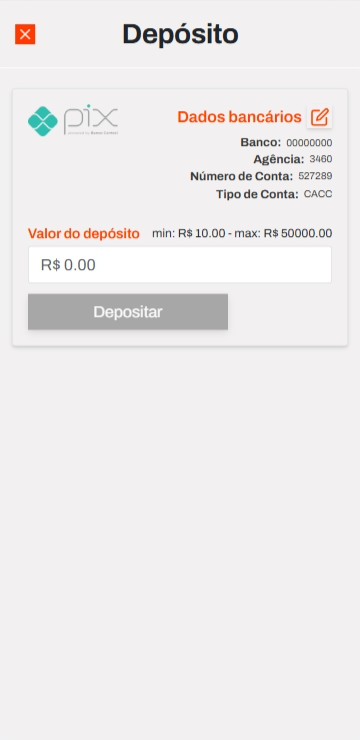 página de depósito na Betwarrior
