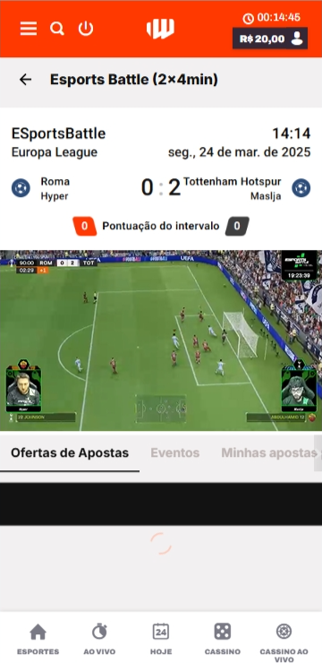 Seção de apostas ao vivo na Betwarrior Brasil