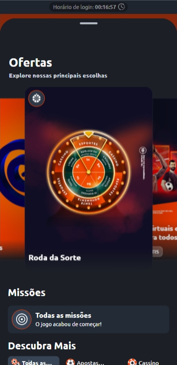 Página de promoções da Betano