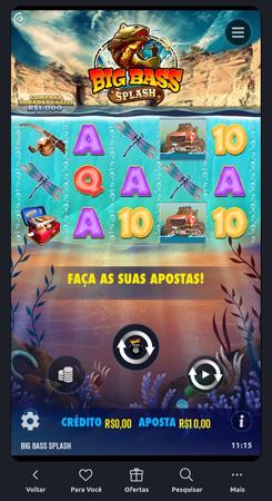 Slot Big Bass Splash com tema de pesca e destaque para os símbolos coloridos nos rolos.