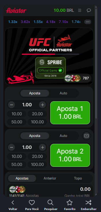 Crash game Aviator emtre rodadas na Superbet