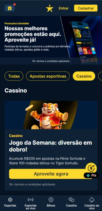 Promoções da Estrela Bet com Jogo da Semana