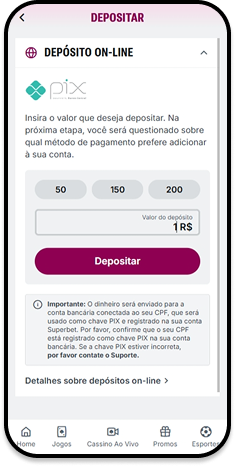 Superbet depósito
