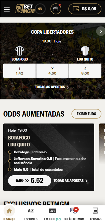 Odds Aumentadas para a Copa Libertadores na BetMGM