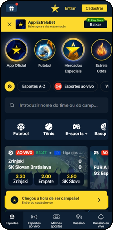 Estrela Bet com mercados para jogos no futebol europeu e destaque para mercados especiais