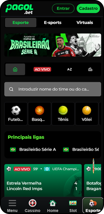 Página de esportes da Pagolbet com odds para o Mundial de Clubes