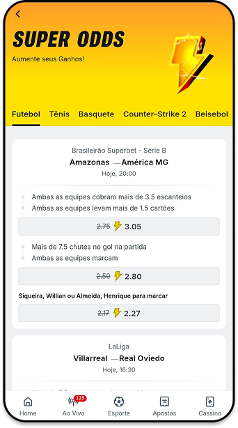 Odds na Superbet para partidas de futebol na Libertadores e Série B