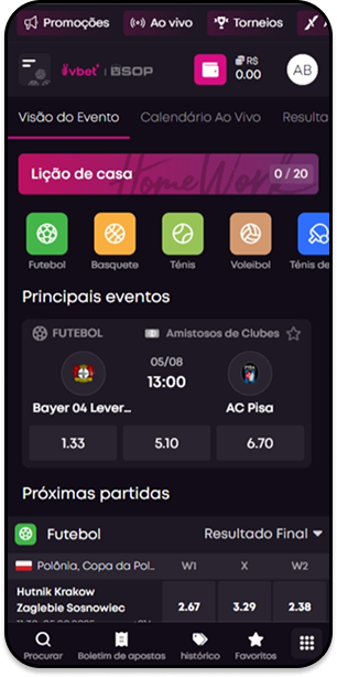 Plataforma de 1 real Vbet com a página principal de esportes esportes