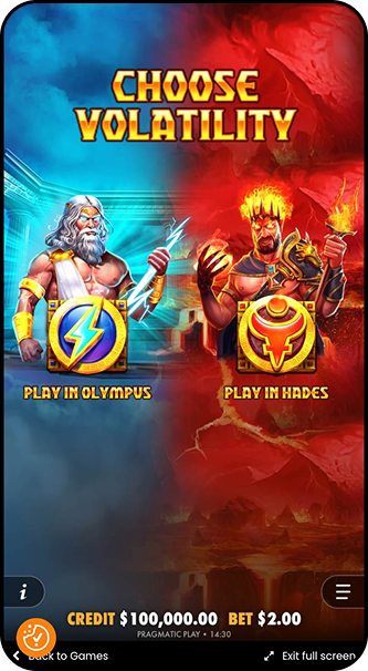 Zeus vs Hades é um slot de 10 centavos inspirado na mitologia grega
