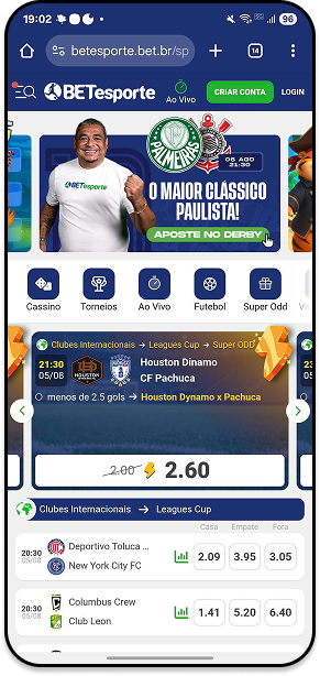 Área de esportes na BetEsporte