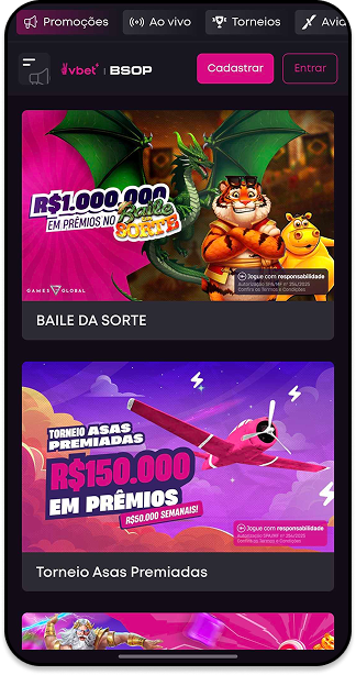 Cassino de 1 real Vbet apresentando mesas ao vivo como Bac Bo