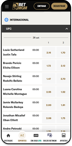 UFC Fight Night BetMGMPágina de apostas em UFC Fight Night na Betmgm
