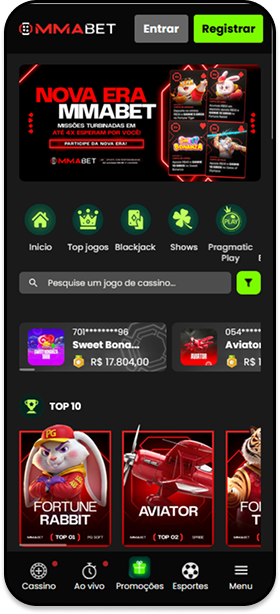 Casa de apostas MMABet com top jogos e mercados para esportes.