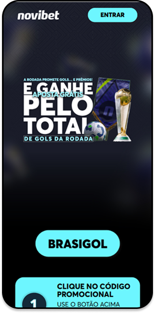 Código promocional BRASIGOL na Novibet com aposta grátis na 38ª rodada do Brasileirão