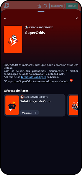 SuperOdds Betano oferece melhores odds garantidas em apostas esportivas com resultado final