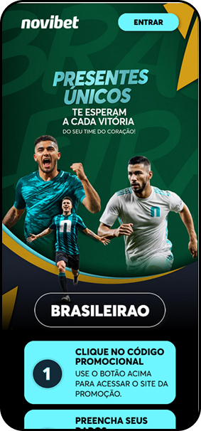 Promoção Presentes Únicos Novibet com freebet a cada vitória do seu time favorito no Brasileirão 2026