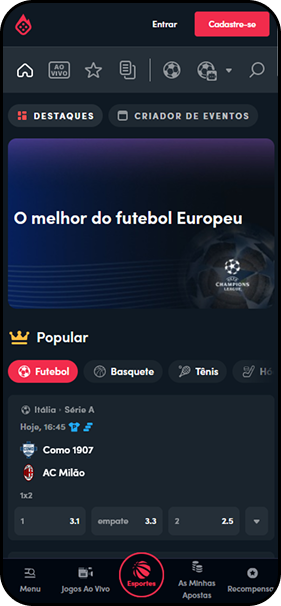 Blaze com mercados de apostas para os jogos do futebol europeu