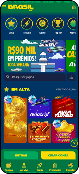 Cassino Brasil.Bet apresentando jogos como Aviatrix e Inferno Fortune