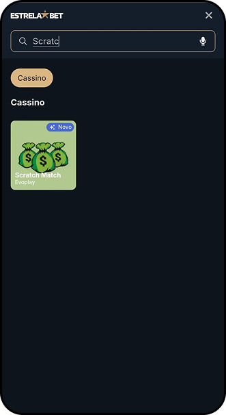 Raspadinhas na Estrela Bet com o jogo Scratch Match da Evoplay disponível no cassino