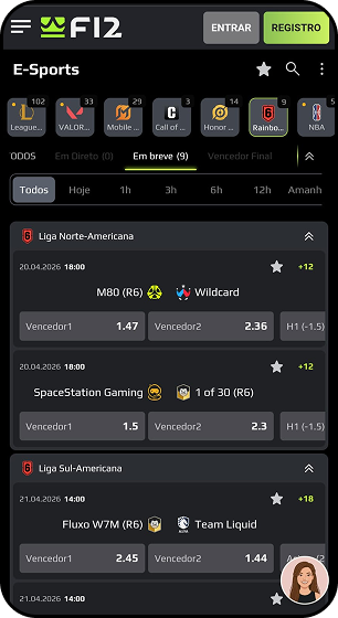 Apostas em Rainbow Six na F12.bet com jogos da Liga Norte-Americana e Sul-Americana em breve
