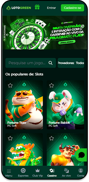 Cassino da Lotogreen com destaque para jogos da saga Fortune