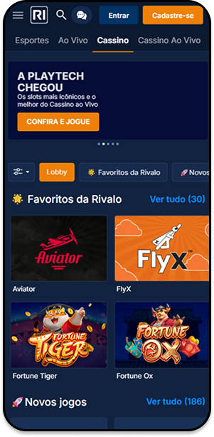 Cassino na Rivalo com destaque para os favoritos