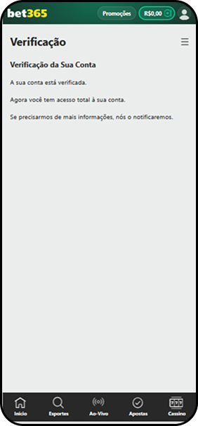 Solicitação de verificação de identidade na bet365 para uso contínuo da conta com opção de verificar agora ou mais tarde