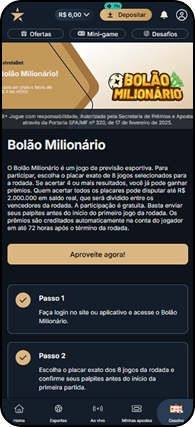 Bolão milionário na Estrela Bet durante a Copa do Mundo 2026
