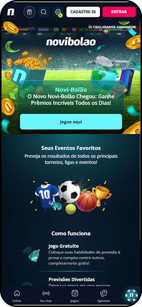 Novibet com Novi-Bolão, jogo gratuito de previsões esportivas com prêmios diários para os melhores palpites